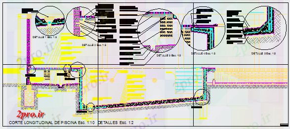 دانلود نقشه جزئیات ساخت و ساز در بخش بتن مسلح طراحی (کد42661)
