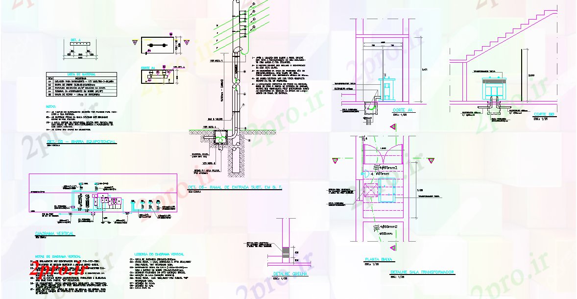 دانلود نقشه معماری جزئیات الکتریک (کد42703)