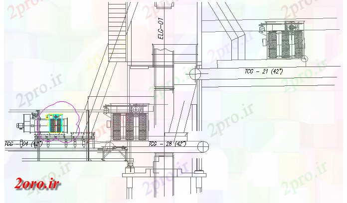 دانلود نقشه ماشین الات کارخانه مکانیزاسیون ماشین آلات (کد42724)