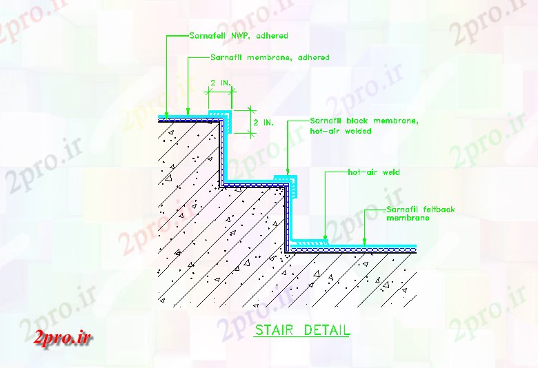 دانلود نقشه جزئیات ساخت و ساز جزئیات پله از غشاء و فرآیندهای غشایی (کد42734)