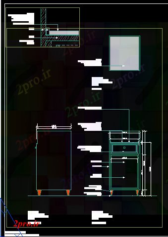 دانلود نقشه طراحی داخلی کابینه (کد42801)