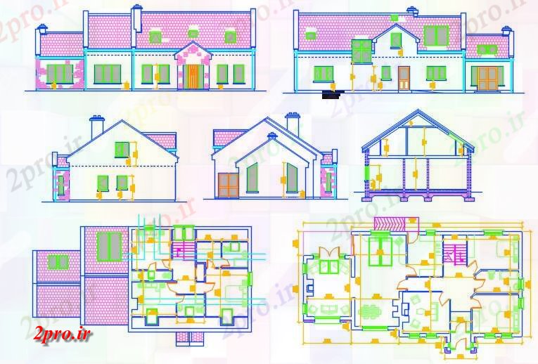 دانلود نقشه مسکونی  ، ویلایی ، آپارتمان  طراحی ساخت و ساز خانه (کد42896)