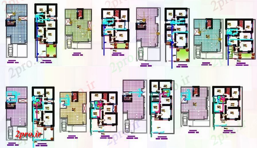 دانلود نقشه مسکونی  ، ویلایی ، آپارتمان  خانه طراحی جدید (کد42906)