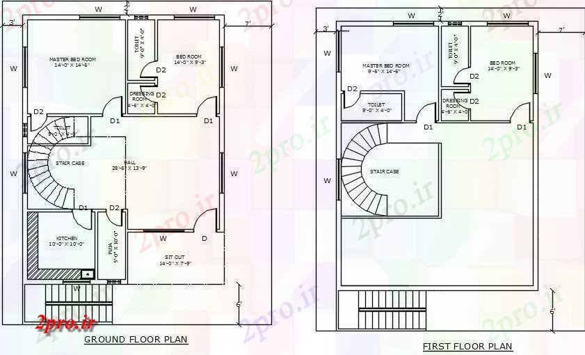 دانلود نقشه مسکونی  ، ویلایی ، آپارتمان  Ramalingam خانه آقا (کد42908)