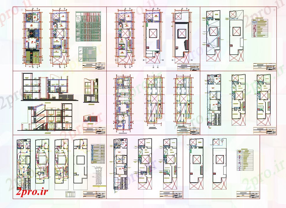 دانلود نقشه مسکونی  ، ویلایی ، آپارتمان  خانه طراحی ردیف (کد42909)