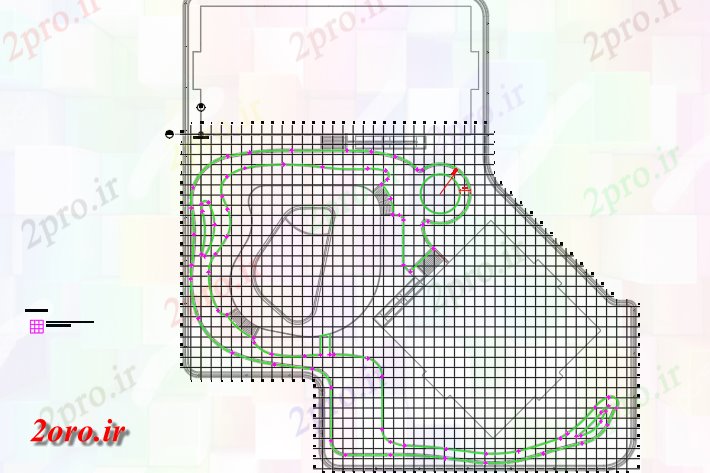 دانلود نقشه باغ مجموعه ای از طرحی های محوطه سازی (کد42921)