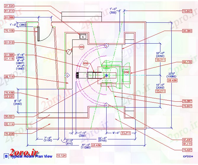 دانلود نقشه جزئیات ساخت و ساز کارخانه یک شتاب دهنده خطی (کد42974)