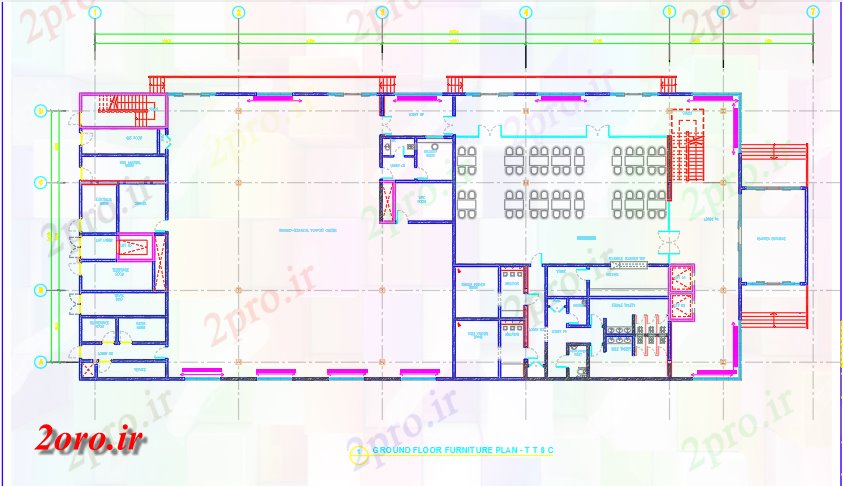 دانلود نقشه مسکونی  ، ویلایی ، آپارتمان  ساختمان زمین مبلمان کف طرح (کد42998)