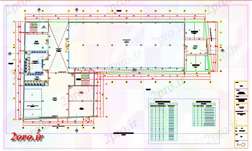 دانلود نقشه جزئیات ساخت و ساز جزئیات اکستروژن کارخانه صنعتی  (کد43013)