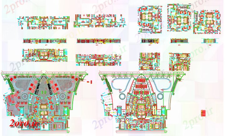 دانلود نقشه باشگاه طرحی مبلمان، بخش طرحی سقف (کد43033)