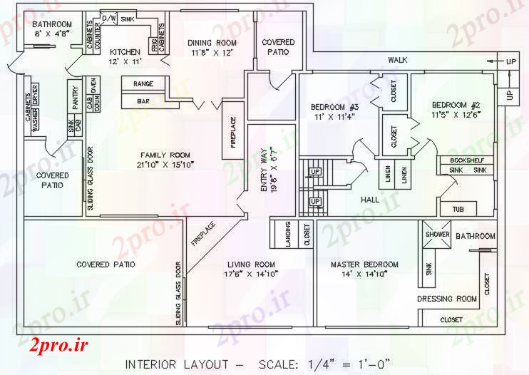 دانلود نقشه مسکونی  ، ویلایی ، آپارتمان  AR خانه 2 (کد43052)