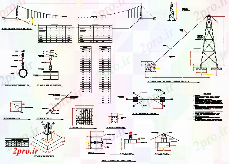 دانلود نقشه جزئیات معماری مو متقابل از سیم حلق آویز (کد43105)