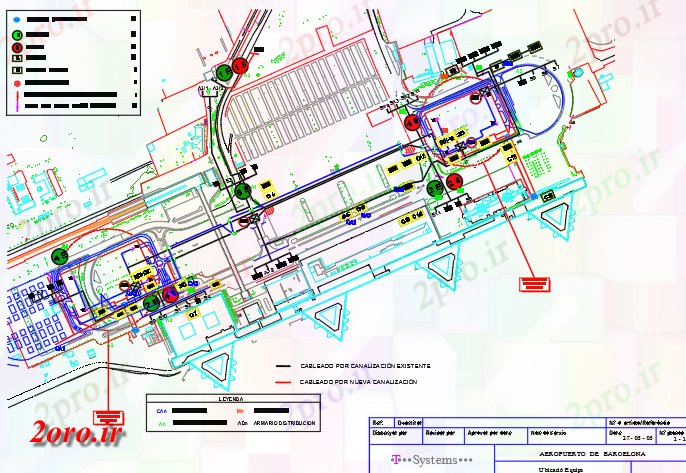 دانلود نقشه سایر بلوک ها فرودگاه نظارت بر تجهیزات (کد43122)
