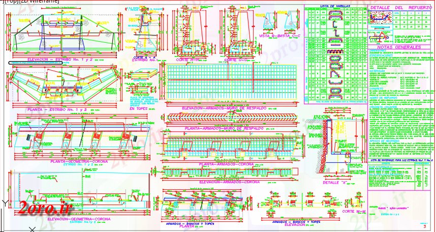 دانلود نقشه جزئیات ساخت و ساز هواپیما از ساختار پل (کد43127)