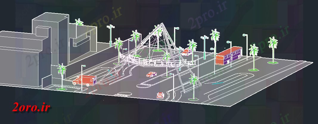 دانلود نقشه جزئیات ساخت و ساز  تریدی از پل (کد43137)