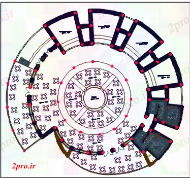 دانلود نقشه هتل - رستوران - اقامتگاه  نوار قهوه مرکز فرهنگی (کد43236)