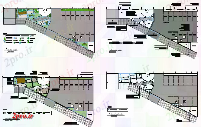 دانلود نقشه باغ پروژه محوطه سازی (کد43245)