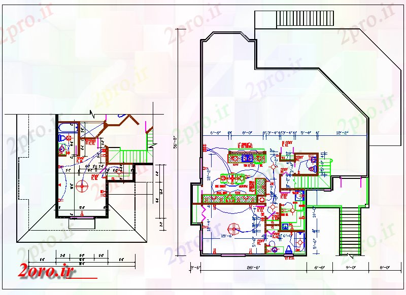 دانلود نقشه طراحی داخلی طرحی خانه برق (کد43308)