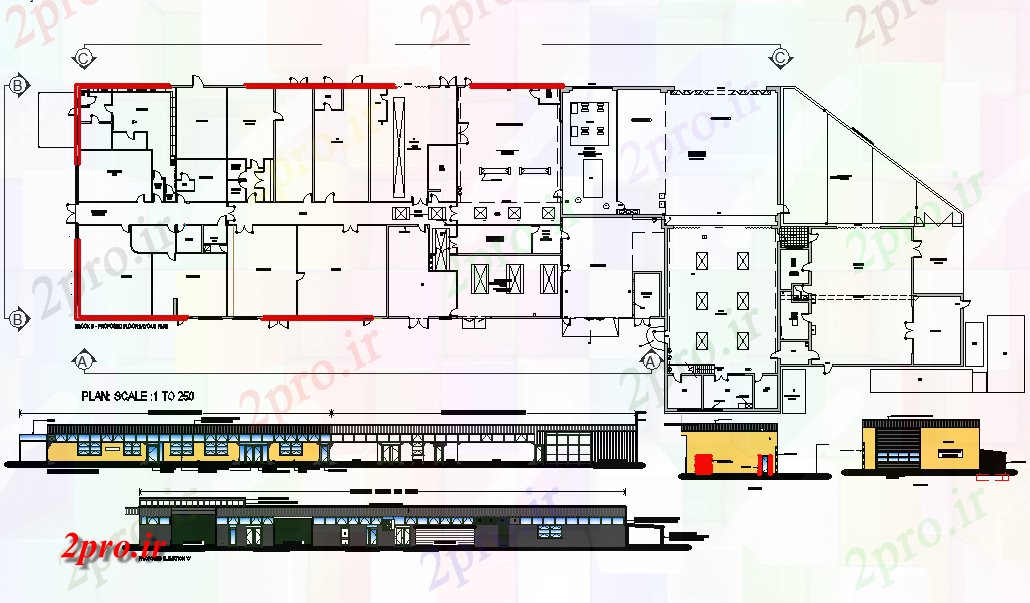 دانلود نقشه ساختمان اداری - تجاری - صنعتی نوسازی ساختمان (کد43336)