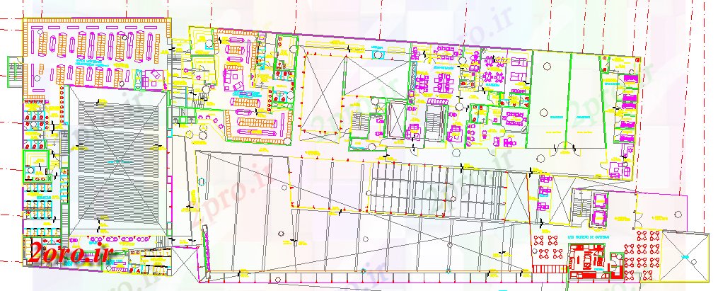دانلود نقشه  شرکت ، دفتر کار ، سازمان ، ادارهورزش دفاتر طراحی کارخانه معماری (کد43385)
