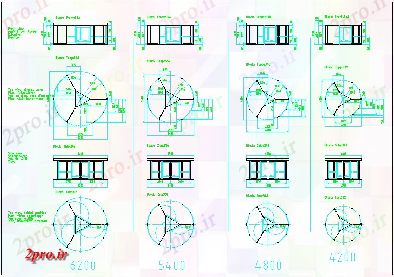 دانلود نقشه جزئیات طراحی در و پنجره  کشویی طرحی درب و  نما با ابعاد (کد43558)