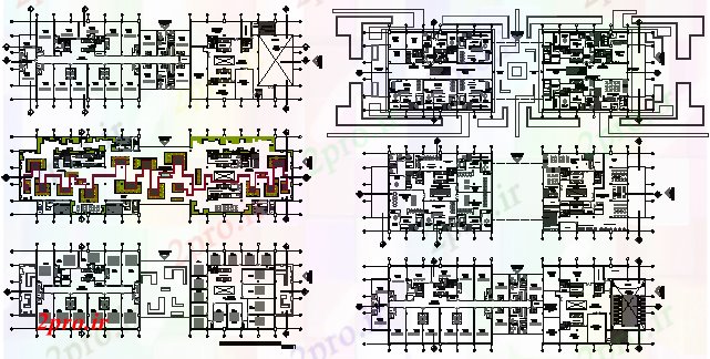 دانلود نقشه ساختمان اداری - تجاری - صنعتی طراحی معماری ساختمان اداری طراحی (کد43614)