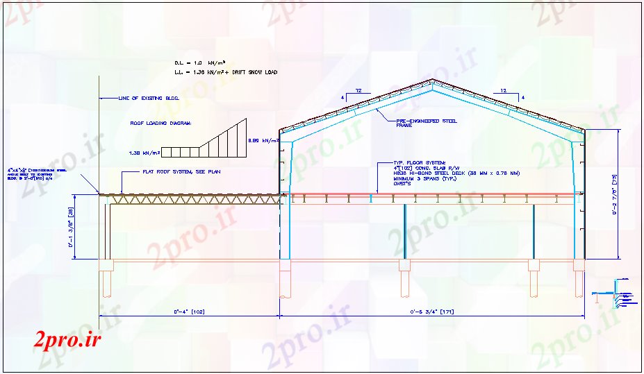 دانلود نقشه جزئیات ساخت و ساز ساختمان  بخش با جزئیات ساخت و ساز    (کد43624)