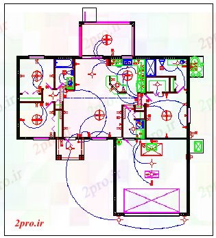دانلود نقشه مسکونی  ، ویلایی ، آپارتمان  طرحی برق طراحی خانه طراحی (کد43650)