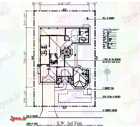 دانلود نقشه مسکونی  ، ویلایی ، آپارتمان  صفحه اصلی طبقه دراز کردن طرحی معماری (کد43707)
