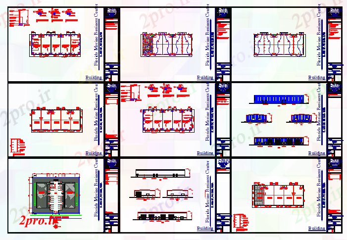 دانلود نقشه ساختمان اداری - تجاری - صنعتی طراحی کسب و کار پارک پروژه ساختمان در   (کد43708)