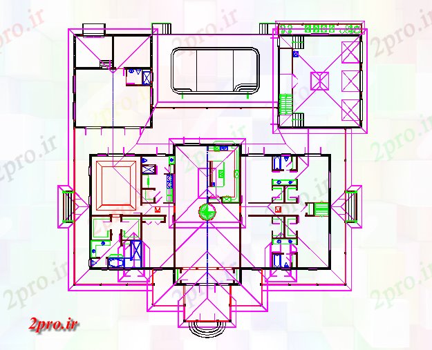 دانلود نقشه مسکونی  ، ویلایی ، آپارتمان  زمین دراز از طراحی در   (کد43718)