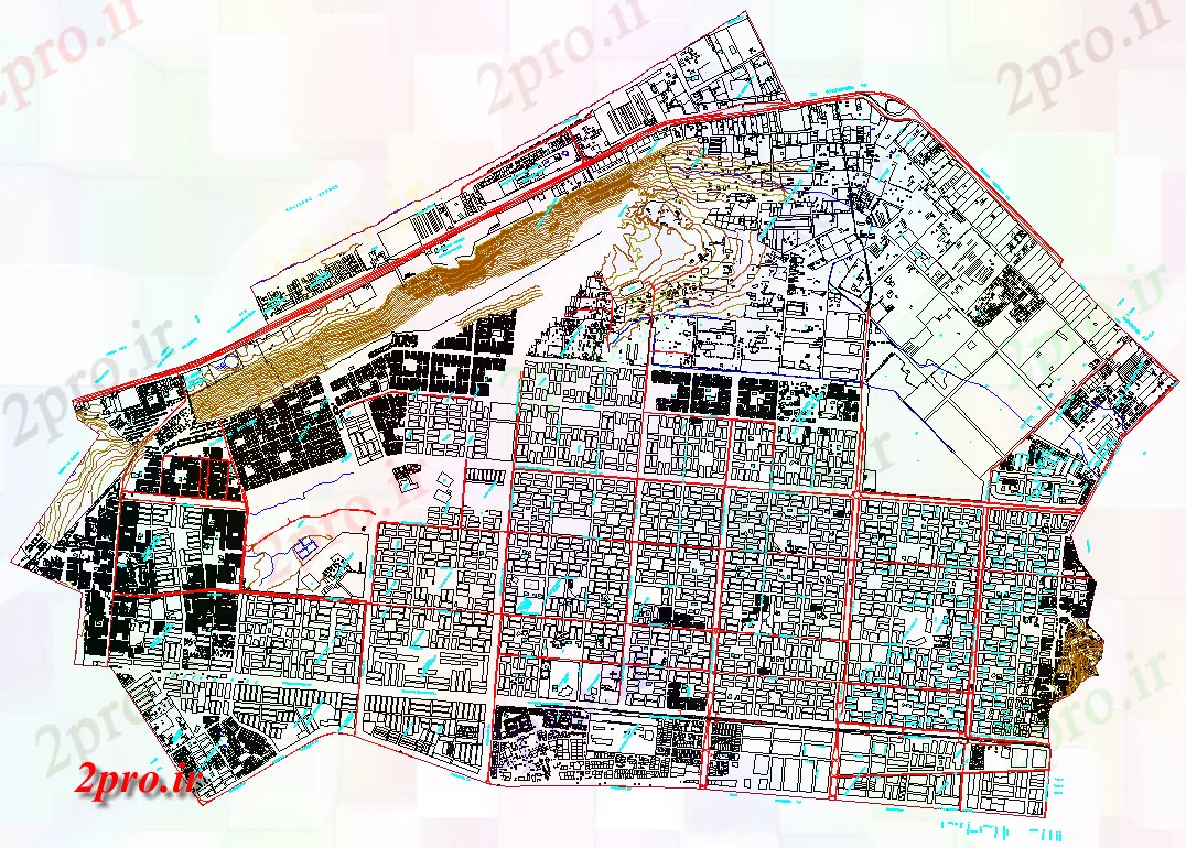 دانلود نقشه برنامه ریزی شهری برنامه ریزی شهری از روستای شهری (کد43726)