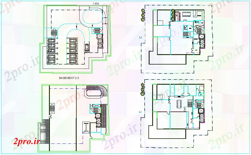 دانلود نقشه مسکونی  ، ویلایی ، آپارتمان  نظر طراحی طبقه زیرزمین طرحی برای آپارتمان   ساخت و ساز (کد43849)
