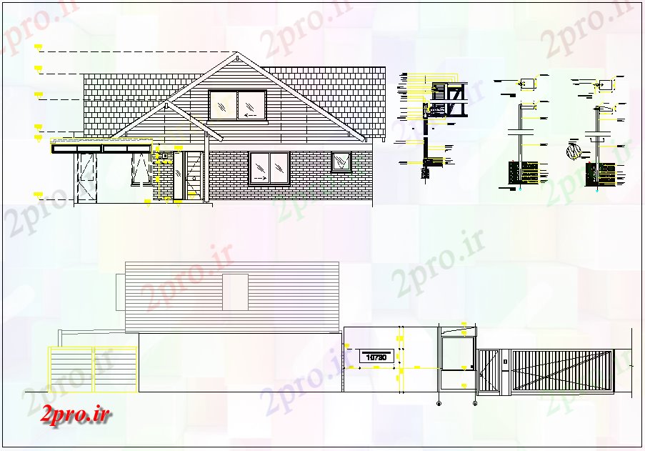 دانلود نقشه مسکونی  ، ویلایی ، آپارتمان  مسکونی نما طرحی خانه و طرح (کد43891)