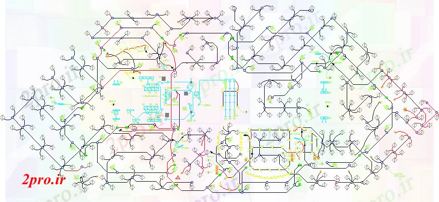 دانلود نقشه معماری جزئیات نورپردازی کف ساخت (کد43897)