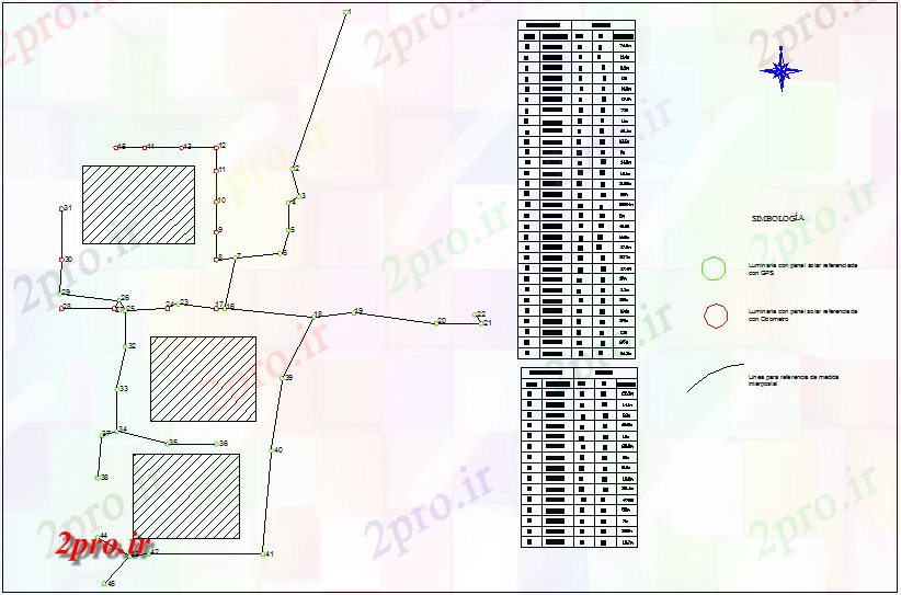 دانلود نقشه معماری مشخصات پروژه روشنایی در فضای باز با  نماد  آن (کد43899)