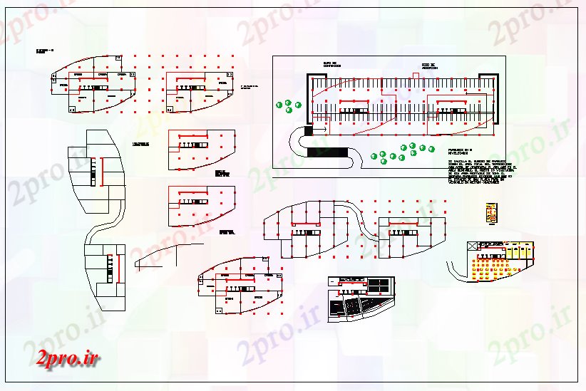 دانلود نقشه ساختمان اداری - تجاری - صنعتی اتاق دفتر طراحی    (کد43930)