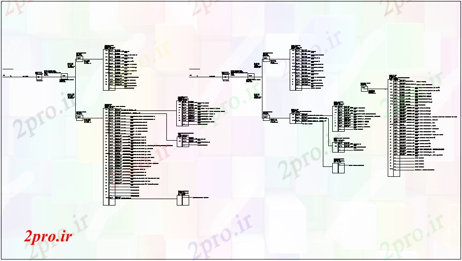 دانلود نقشه معماری  برق با خط نمودار (کد43932)