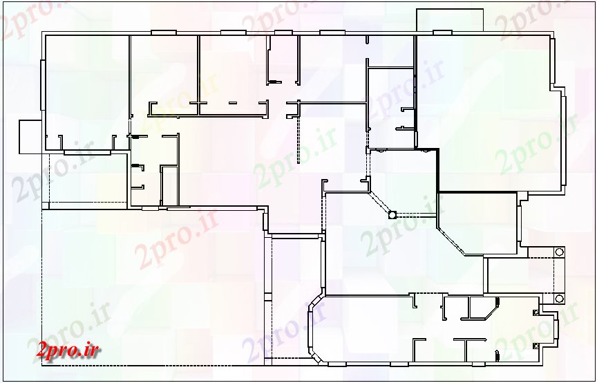 دانلود نقشه مسکونی  ، ویلایی ، آپارتمان  طبقه مسکونی  (کد43968)