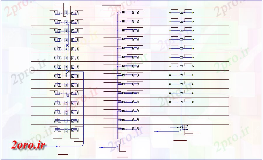 دانلود نقشه معماری نمودار خط نظر الکتریکی (کد44150)