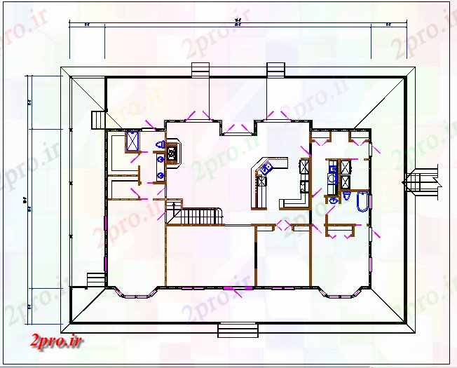 دانلود نقشه مسکونی  ، ویلایی ، آپارتمان  مسکونی جزئیات طرحی خانه با طرحی جزئیات (کد44189)