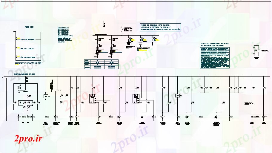 دانلود نقشه طراحی داخلی مدار الکتریکی جزئیات نمودار    (کد44197)