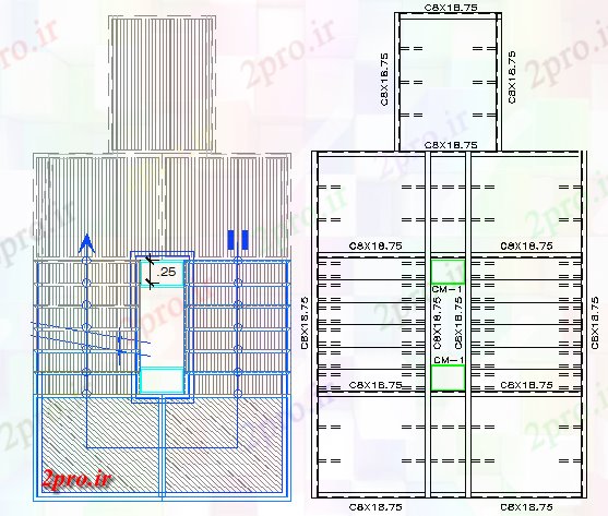 دانلود نقشه جزئیات ساخت و ساز فلزی معماری راه پله پروژه (کد44290)