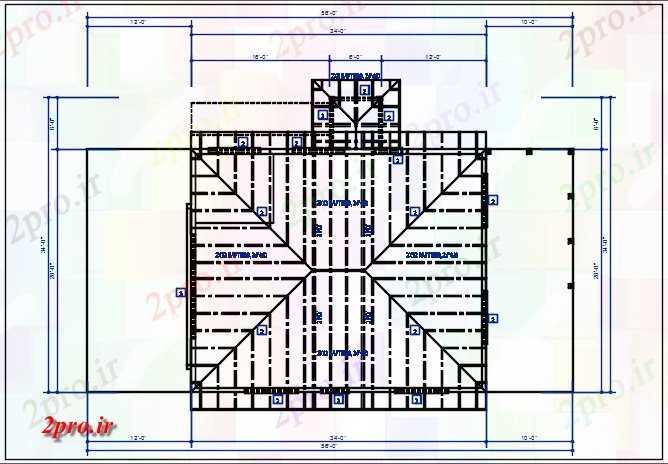 دانلود نقشه جزئیات ساخت و ساز مسکونی جزئیات طرحی خانه، سقف طراحی - (کد44300)