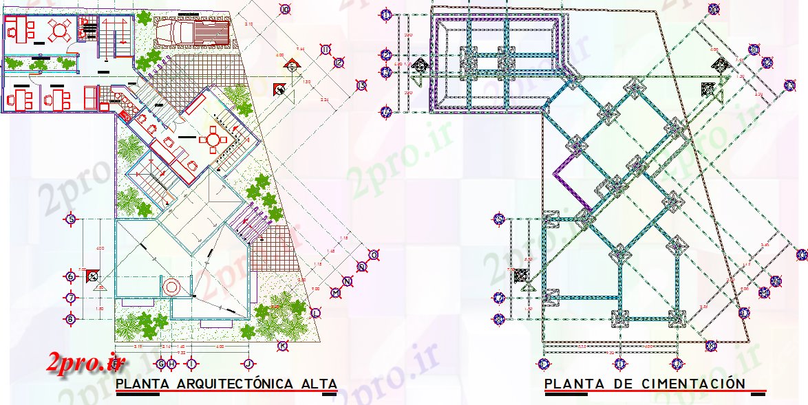 دانلود نقشه ساختمان اداری - تجاری - صنعتی طراحی نما مدرن از یک دفتر لوکس (کد44352)