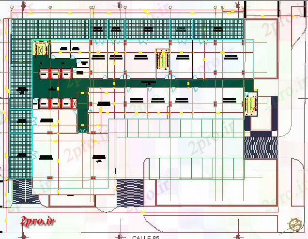 دانلود نقشه ساختمان اداری - تجاری - صنعتی طراحی از دفتر کارخانه ساختمان اداری (کد44368)