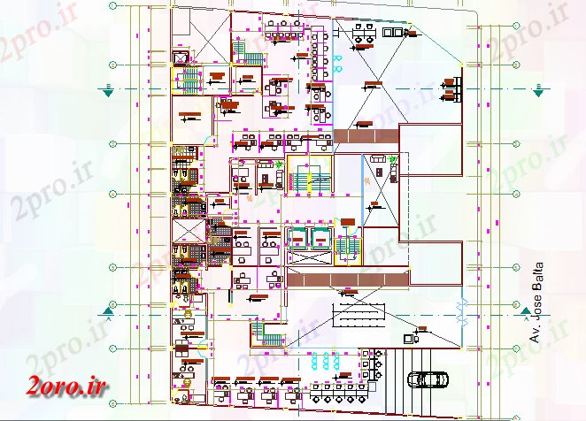 دانلود نقشه ساختمان اداری - تجاری - صنعتی جزئیات طرحی معماری بزرگ و بزرگ از  های اداری  (کد44375)