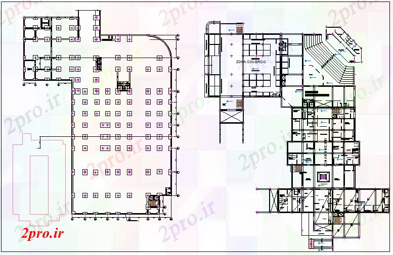 دانلود نقشه جزئیات ساخت و ساز طراحی سقف و طراحی (کد44569)