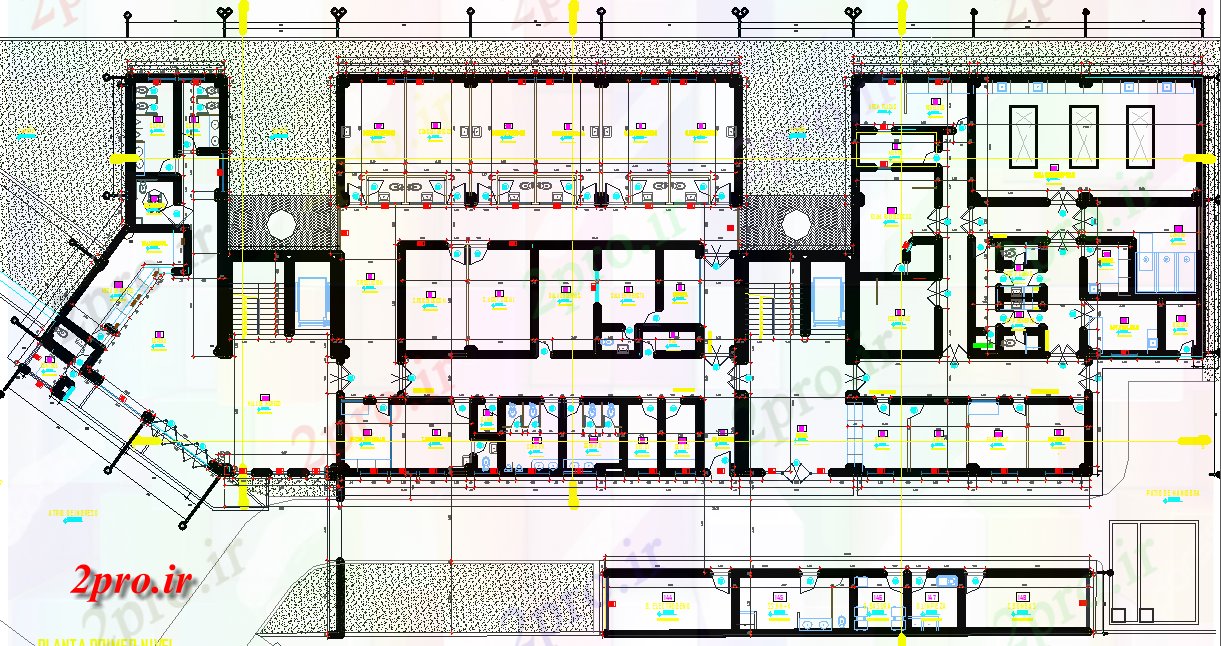دانلود نقشه ساختمان اداری - تجاری - صنعتی وزارت عمومی طراحی (کد44580)