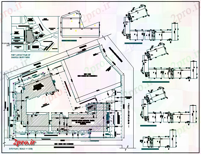 دانلود نقشه جزئیات معماری نمودار مساحت طبقه با طرحی سایت مدرسه (کد44683)